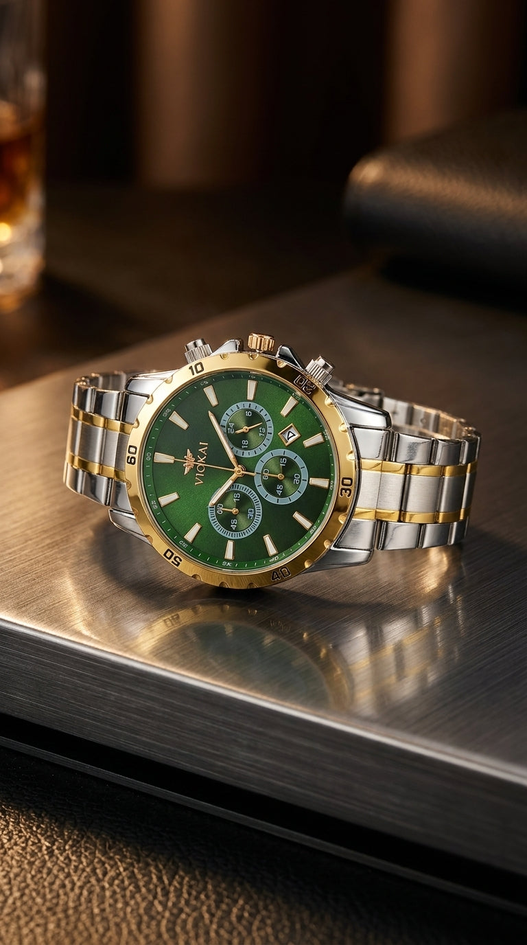 Viokai Diver Chronograph Men’s Watch — Stainless Steel Edition