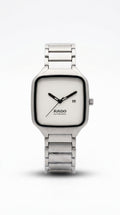 Rado True Square Automatic Men’s Watch — Matte Gunmetal / Silver Chain