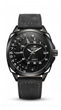 Lunoz Dual-Orbit Stealth Quartz Watch — Suede Charcoal Strap