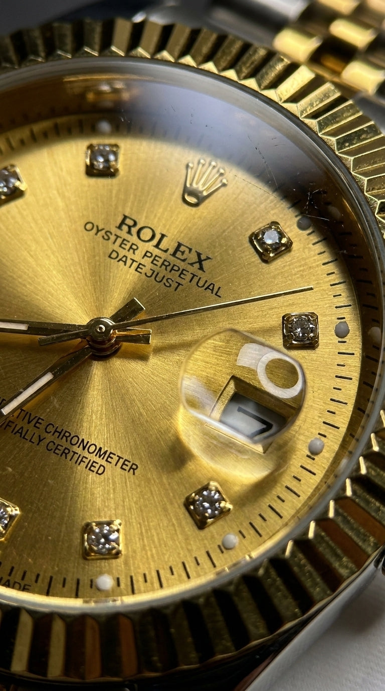Rolex Datejust 41mm Fluted Bezel Men’s Watch — Diamond Dial Edition