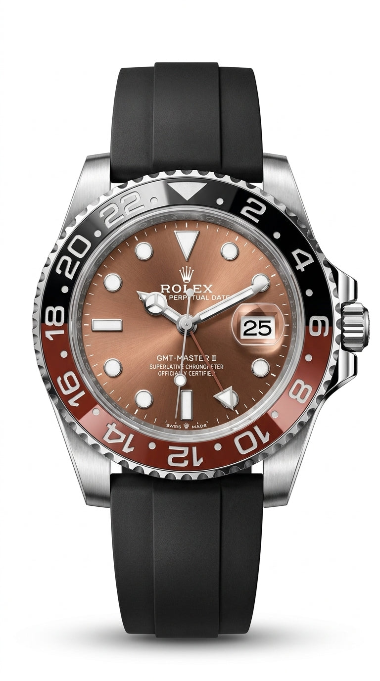 Rolex GMT-Master II "Root Beer" Edition — Oysterflex Rubber Strap