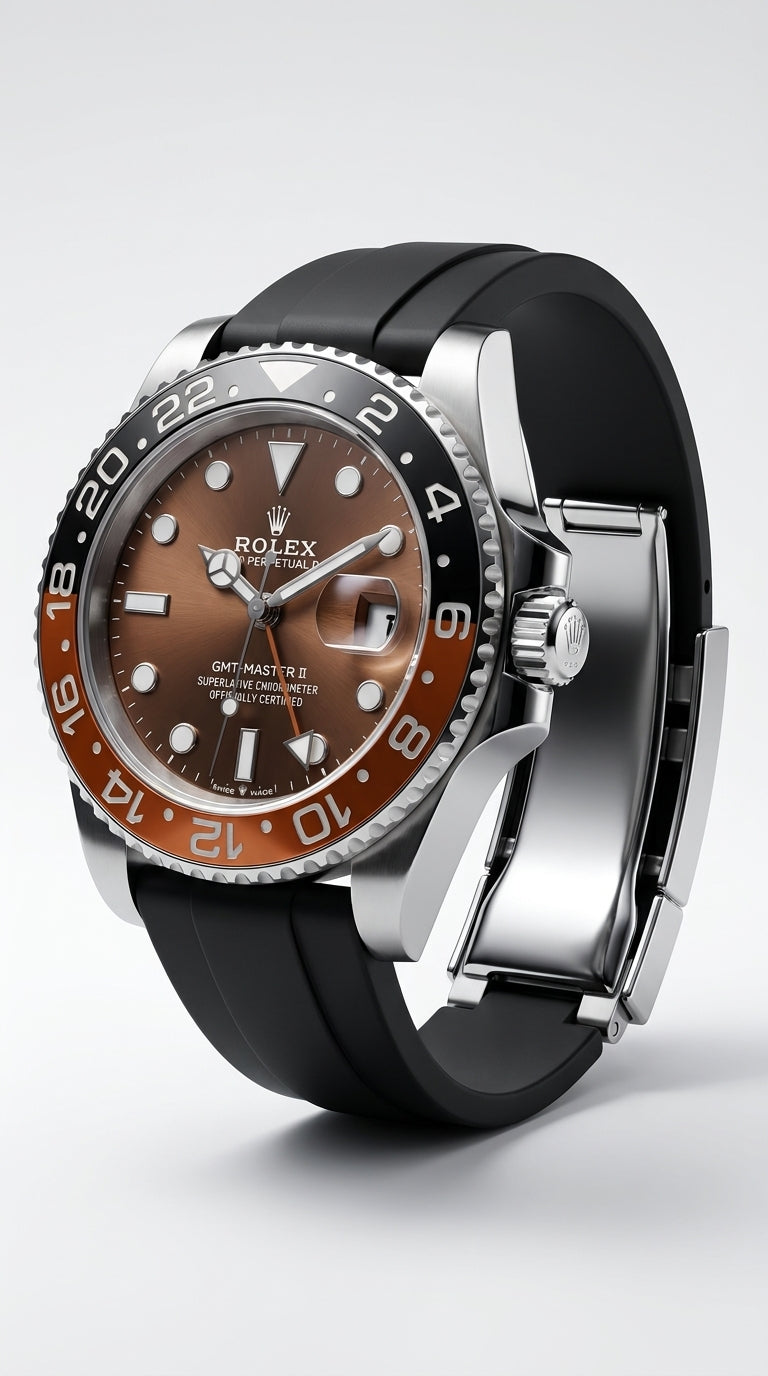 Rolex GMT-Master II "Root Beer" Edition — Oysterflex Rubber Strap