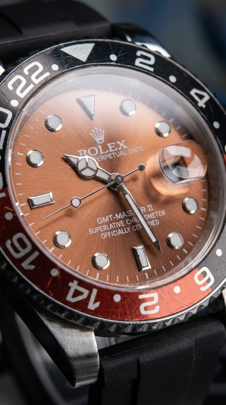 Rolex GMT-Master II "Root Beer" Edition — Oysterflex Rubber Strap