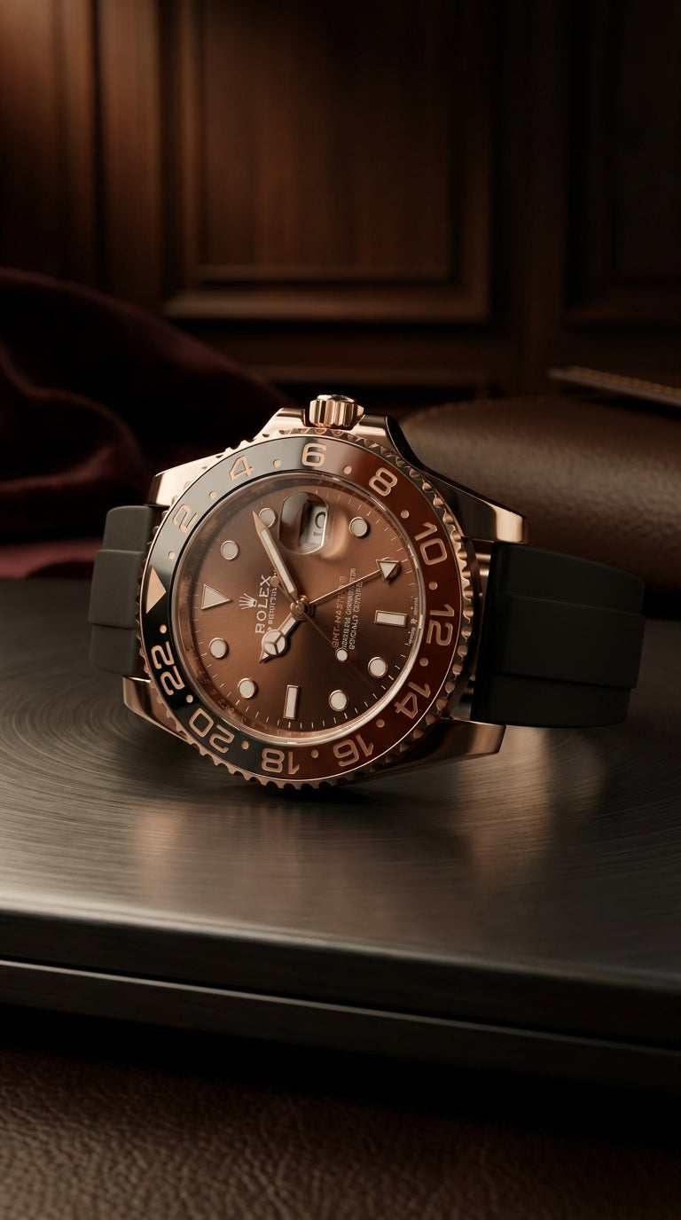 Rolex GMT-Master II "Root Beer" Edition — Oysterflex Rubber Strap