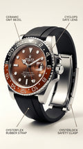 Rolex GMT-Master II "Root Beer" Edition — Oysterflex Rubber Strap