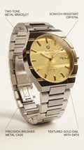 Ticarto Octagonal Geometric Men’s Watch — Stainless Steel Edition